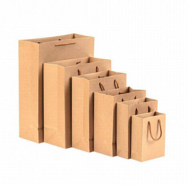Brown Paper Bags with Handles 100 Pack 50pcs of 625x35x8  50pcs of  8x45x105  Paper Bag Well Made Quality Bags Brown Bags with Handles  Bulk Kraft Paper Bags Bulk Small Paper